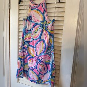 Lilly Pulitzer Pink Blue Yellow Floral Mini Dress